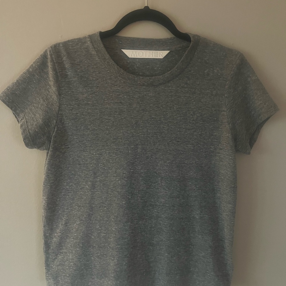 MOTHER Gray Short Sleeve Tee